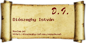 Diószeghy István névjegykártya