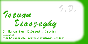 istvan dioszeghy business card
